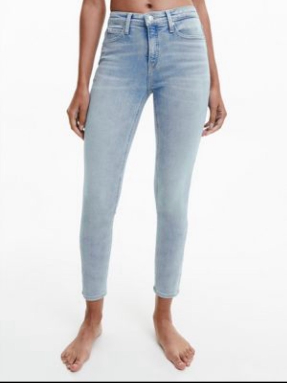 Calvin Klein Jeans Women's Light Blue High-Rise Skinny